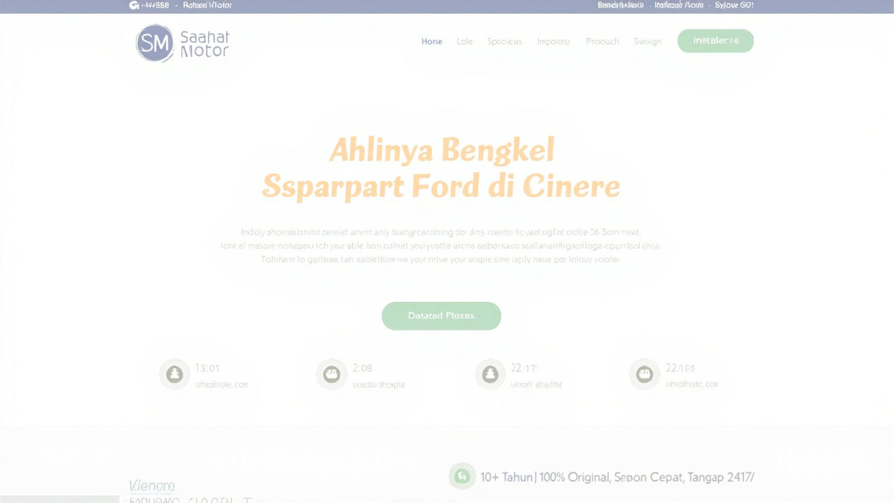 Screenshot landing page Sahabat Motor — Bengkel Ford Specialist Cinere